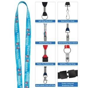 1/2" RPET Fine-Print Lanyard