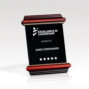 Heritage Plaque - Black Marble & Cherry