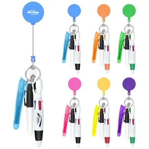 Custom Logo Nurse Pen Set Medical Retractable ID Buckle Badge Holder