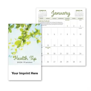 2026 Monthly Health Tip Pocket Planner Calendar