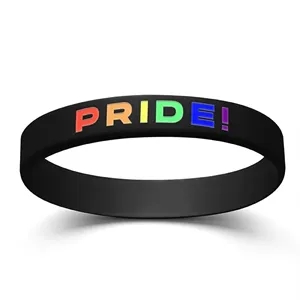 Color Filled Silicone Wristbands