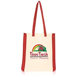 Side Stripes Cotton Tote Bag