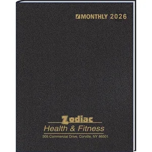 Ruled Monthly Format Stitched to Cover Desk Planner