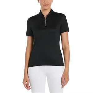 Callaway® Moist Wicking Women's Chev Zipper Polo Shirt