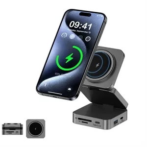 10-in-1 HUB Docking Station 15W Magnetic Wireless Charging