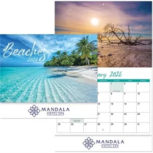 Beaches Stapled Wall Calendar