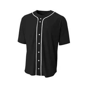 A4 Short Sleeve Full-Button Baseball Top