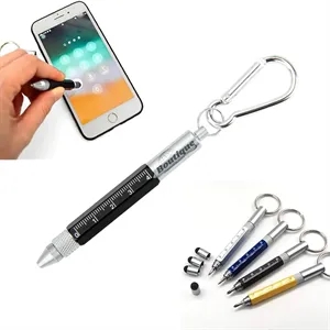 Multi-Function Keychain Six functions Tool Pen