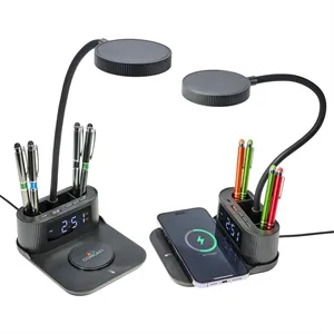 Solantis: All Purpose 15W Qi Charger, Desk Lamp, Dual Alarm.