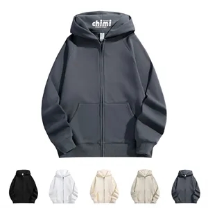 Custom Logo Adult Hooded Zip up Sweatshirt