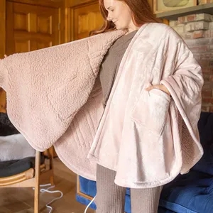 VelvetLoft Wearable Throw - Rose Smoke