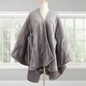 VelvetLoft Sherpa Wearable Throw - Smoke