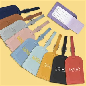 Vegan Leather Luggage Tags With Logo