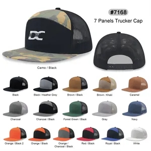 7 panel Hybrid trucker cap