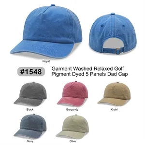 Garment washed Relaxed Golf Hat Dad Cap