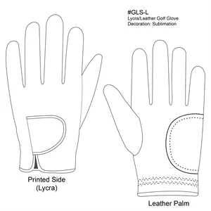 Sublimated Golf Gloves w/ Cabretta Leather Palm (Free Setup)