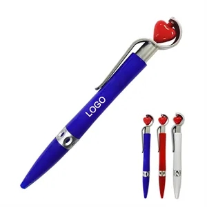 Custom Logo 5.7" Spinner Heart & Love Valentine Ballpoint Custom Pens