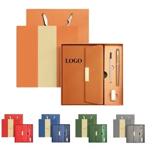 Gift Box Journal Set with Pen and USB Flash Drive
