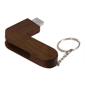 Universal Source® 1 GB Bamboo Bullet Keyring USB 2.0 Flas...