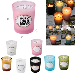 Romantic Soy Wax Candle - Frosted Glass Aroma Gift