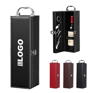 Leatherette Single Wine Box With Tools