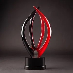 Palarno Art Glass Sculpture with Base