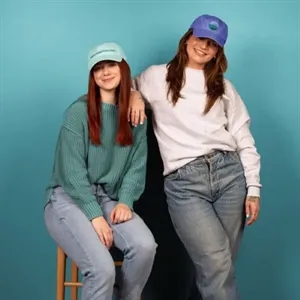 6-PANEL HAT - CURVED BRIM - UNSTRUCTURED - POLY TWILL