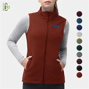 Women's Recycled Full Zip Fleece Vest W/ Wrinkle Resistance