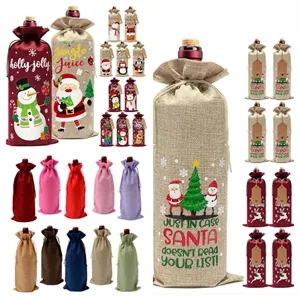 Festival Linen-Type Wine Bottle Pouch