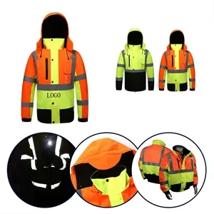 Custom Logo Hi-Vis Reflective Safety Hoodie