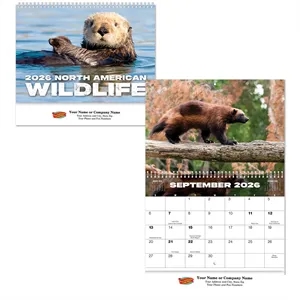 Full Color Wildlife Spiral Wall Calendar