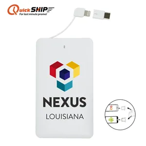 Custom Logo McKinley Slim Power Bank with Built In Cable 4000