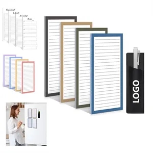 4 Pack Magnetic Note Pad for Fridge with Pen Holder