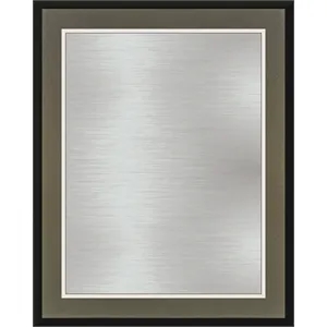 Modern Charcoal Plaque With Silver Plate