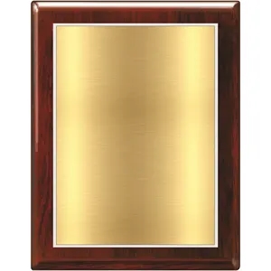 Rosewood Piano Finish Plaque With Gold Plate