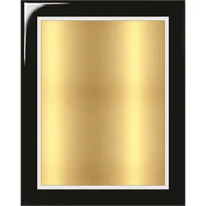 Black Piano Finish Plaque With Gold Plate