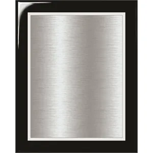 Black Piano Finish Plaque With Silver Plate