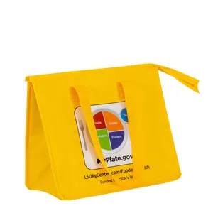 Custom Logo Custom 120g Laminated Non-Woven Cooler Bag 10.5"x9.25"