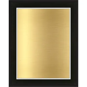 Modern Black Plaque With Gold Plate