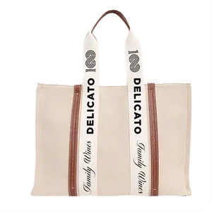 Custom Logo Linen Canvas Tote Bag