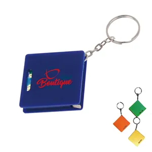 Custom Logo Portable Mini Keychain Tape Measure with Bubble Level