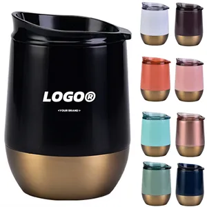 12oz. Stainless Steel Wine Tumbler With Lid Insulated