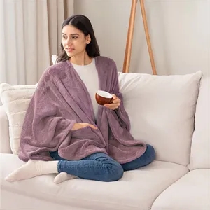 Berkshire PrimaLush Cape Wrap With Pockets- Plum Smoke