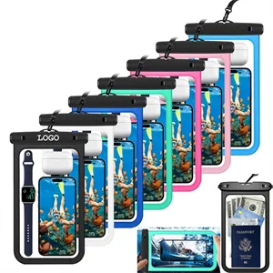 10" Waterproof Phone Pouch Passport Dry Bag with Lanyard
