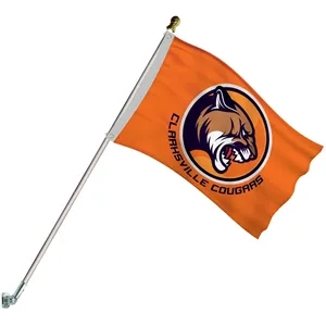 Deluxe 2' x 3' Flag Kit with Pole and Silver Bracket