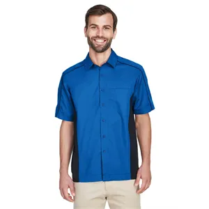 North End Men's Fuse Colorblock Short Sleeve Twill Shirt