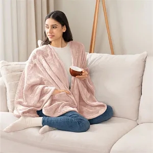 Berkshire PrimaLush Cape Wrap With Pockets- Just Peachy