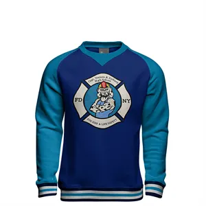 Custom Logo Build Your Own Cotton Fleece Crew Neck Sweater