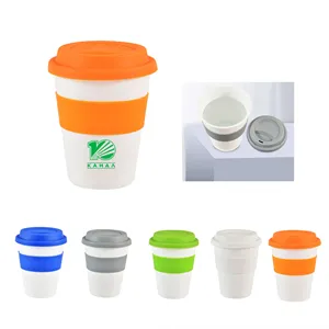 12 oz Coffee Mug with Silicone Lid & Band