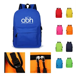 Custom Logo Classic Budget Backpack With Water Bottle Pocket